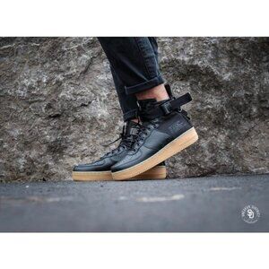 Nike SF Air Force 1 Mid size 8 Black/Gum Urban Utility Sneakers